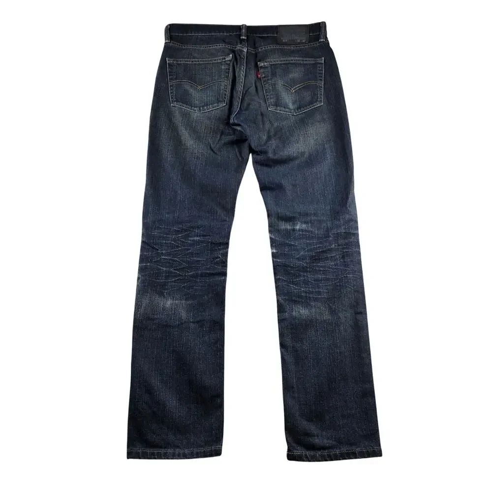 Levi's 511 Slim Fit Jeans Mens 32x32 Dark Indigo Off Track Wash Blank Red Tab